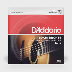 Buy D@Addario EJ12 Medium Gauge Acoustic Strings - 80/20 Bronze at Guitar Crazy