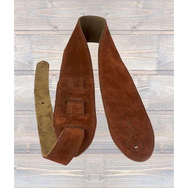 Leathergraft The Comfy Rust Suede Guitar Strap Guitar Crazy