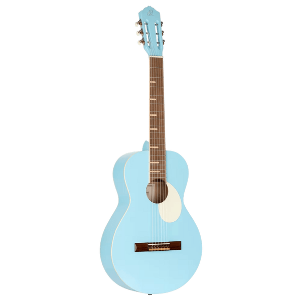 ORTEGA Gaucho Series Classical Acoustic Guitar Sky Blue Bag