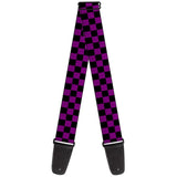 Buy Buckle Down Guitar Strap - Checker Black/Purple - BD-W30515 at Guitar Crazy