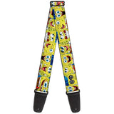 Buckle Down Guitar Strap - Sponge Bob Expressions - BD-WSQ010
