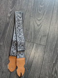 GC  Vegan Guitar Strap- Jacquard Design - Black & White