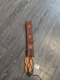 GC Vegan Guitar Strap - Jacquard Design - Orange/Brown