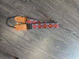 Buy GC Vegan Guitar Strap = Jacquard Design - Red/White at Guitar Crazy