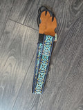 GC Vegan Guitar Strap - Jacquard Design - Turquoise/Purple