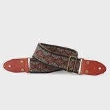 Buy ISUZI  Patterned Woven Guitar Strap with Copper Metal Buckle at Guitar Crazy