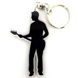 Buy Bass Guitarist Acrylic Silhouette Keyring at Guitar Crazy