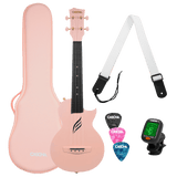 Buy Cascha Carbon Fibre Ukulele Set Pink at Guitar Crazy