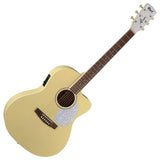 Cort ACOUSTIC GUITARS Cort Jade Classic Pastel Yellow Open Pore Electro Acoustic Guitar