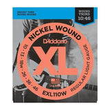 D'Addario EXL110W XL Nickel Wound Electric Guitar Strings 10-46