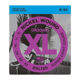 D'Addario EXL120 XL Nickel Wound Electric Guitar Strings 9-42