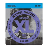 Buy D'Addario EXL115 XL Nickel Wound Electric Guitar Strings 11-49 at Guitar Crazy