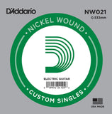 D`Addario NW021 Nickel Wound Electric Guitar Single String