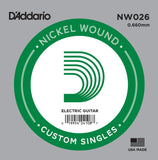 Buy D`Addario NW026 Nickel Wound Electric Guitar Single String at Guitar Crazy
