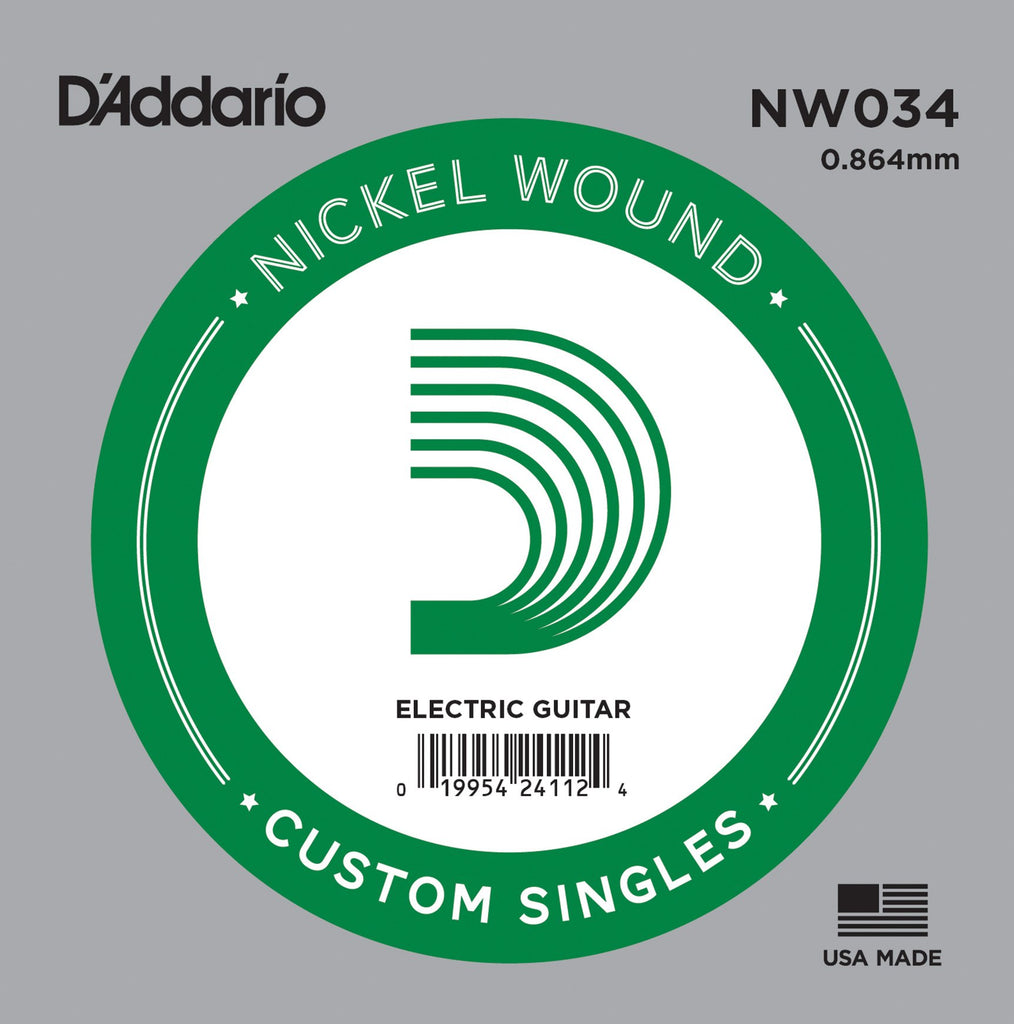 Buy D`Addario NW034 Nickel Wound Electric Guitar Single String at Guitar Crazy
