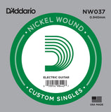 Buy D`Addario NW037 Nickel Wound Electric Guitar Single String at Guitar Crazy
