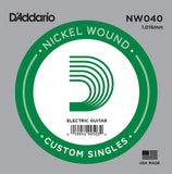D`Addario NW040 Nickel Wound Electric Guitar Single String