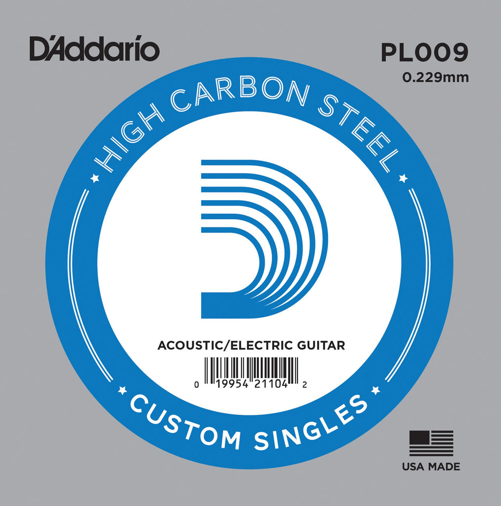 Buy D`Addario PL009 Plain Steel Electric Guitar Single String at Guitar Crazy