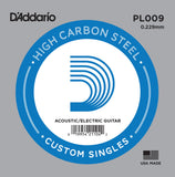 Buy D`Addario PL009 Plain Steel Electric Guitar Single String at Guitar Crazy