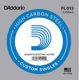 Buy D`Addario PL013 Plain Steel Electric Guitar Single String at Guitar Crazy