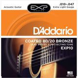 Buy DAdarrio EXP10 Coated Acoustic Strings at Guitar Crazy