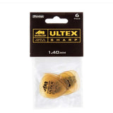Dunlop Ultex Sharp 1.40mm Gauge 6 Guitar Pick Pack