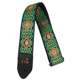 Buy Ecostrap Vegan Jacquard Guitar Strap Green at Guitar Crazy