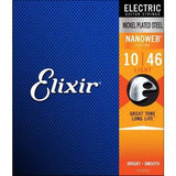 ElixirNanoweb Light 10 - 46 Electric Guitar Strings E12052