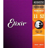 Elixir Phosphor Bronze - Nanoweb Custom Light 11 - 52 Acoustic Guitar Strings