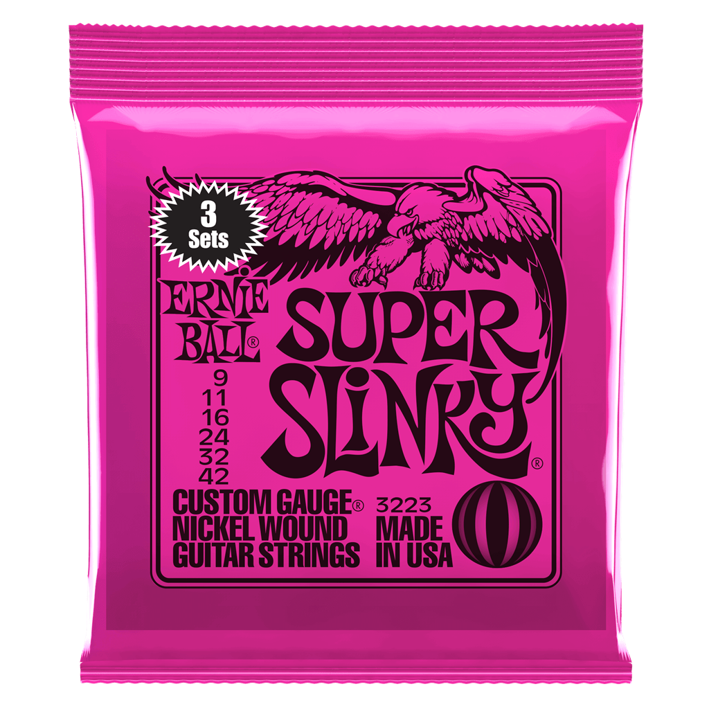 Buy Ernie Ball Super Slinky 3 Set Pack Electric Guitar Strings at Guitar Crazy