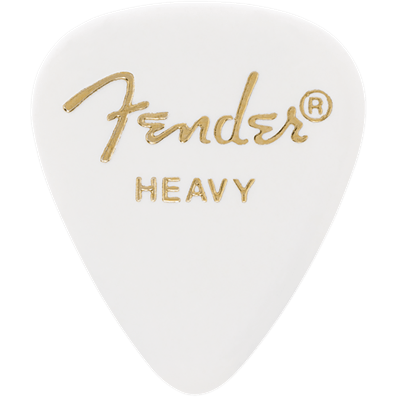 Buy Fender 351 Classic Heavy White Pick Pack (12) at Guitar Crazy