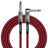 Buy Kirlin Fabric 20 ft Straight/Angle Red Guitar Cable at Guitar Crazy