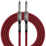 Buy Kirlin Fabric 20ft Straight Red Guitar Cable at Guitar Crazy