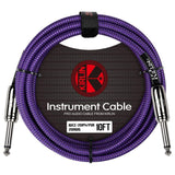 Kirlin Fabric 10 ft Straight Purple Guitar Cable