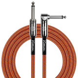 Kirlin Fabric 20 ft Straight/Angle Orange Guitar Cable