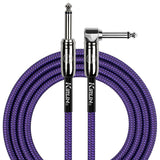 Kirlin Fabric 20 ft Straight/Angle Purple Guitar Cable