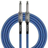 Kirlin Fabric 20 ft Straight Blue Guitar Cable