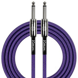 Kirlin Fabric 20 ft Straight Purple Guitar Cable