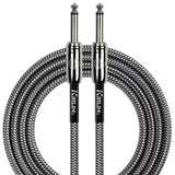 Kirlin Fabric 20ft Straight Black Guitar Cable