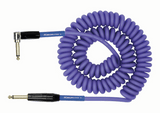 Kirlin Premium 30ft Straight To Angled Purple Coil Guitar Cable