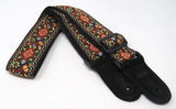 Buy Leathergraft Jacquard Guitar Strap Orange and Brown at Guitar Crazy