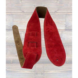 Leathergraft The Comfy Red Suede Guitar Strap