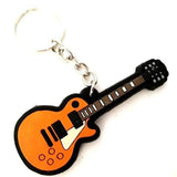 Orange Electric Guitar Keyring