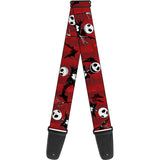 Buy Nightmare Before Christmas Red Guitar Strap  By Buckle Down at Guitar Crazy