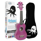Octopus Soprano Ukulele - Metallic Purple-Free Carry Case