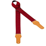 OrtegaCasual Series -Burgundy Cotton Guitar Strap