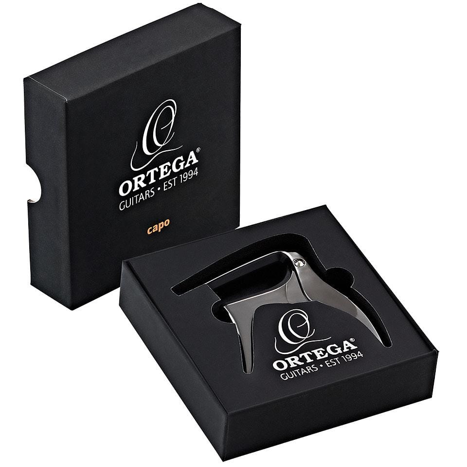 Ortega Special Edition Black Chrome Curved Capo