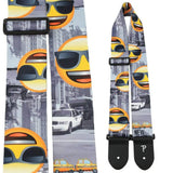 Perri's Emoji Polyester Guitar Strap ~ New Yorkin'