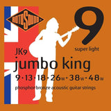 Rotosound JK9 Phosphor BronzeSuper Light 9 Gauge Acoustic Guitar Strings