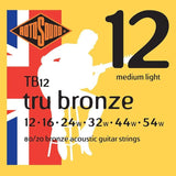 Rotosound Thru Bronze TB12 12-54 Gauge Acoustic Guitar Strings